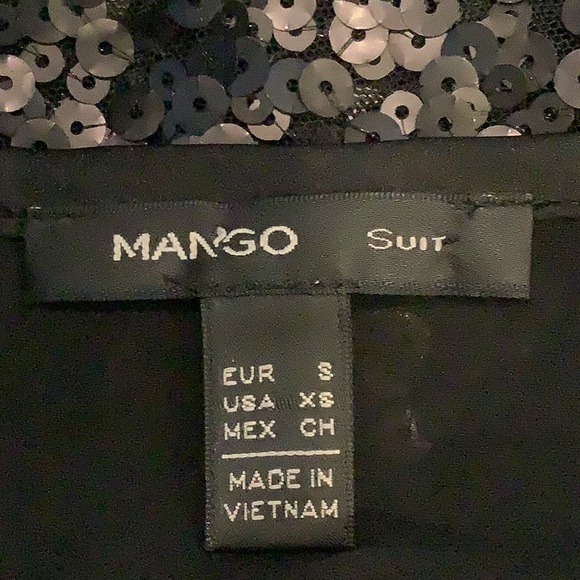 Mango Sequin Dress Long Sleeve Mini Size XS - Picture 3 of 5